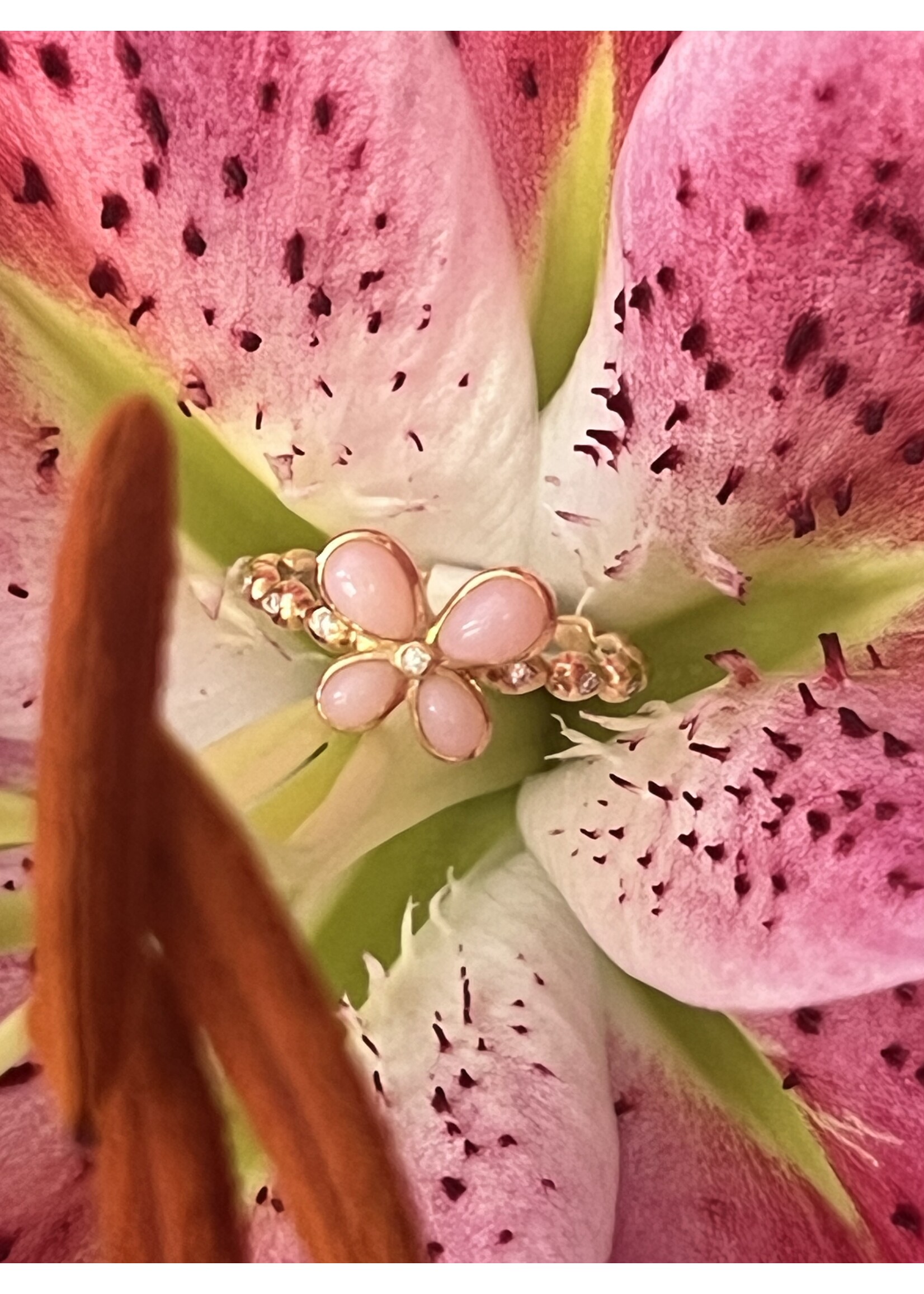 Vintage & Occasion Arthur scholl ring pink opal - diamant