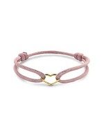 Cataleya jewels armband satijn zacht roze hart 13 - 26 cm