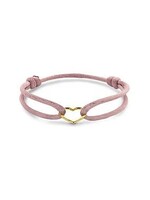 Cataleya jewels armband satijnkoord zacht roze hart 13 - 26 cm 14k Cataleya jewels armband satijnkoord zacht roze hart 13 - 26 cm 14k