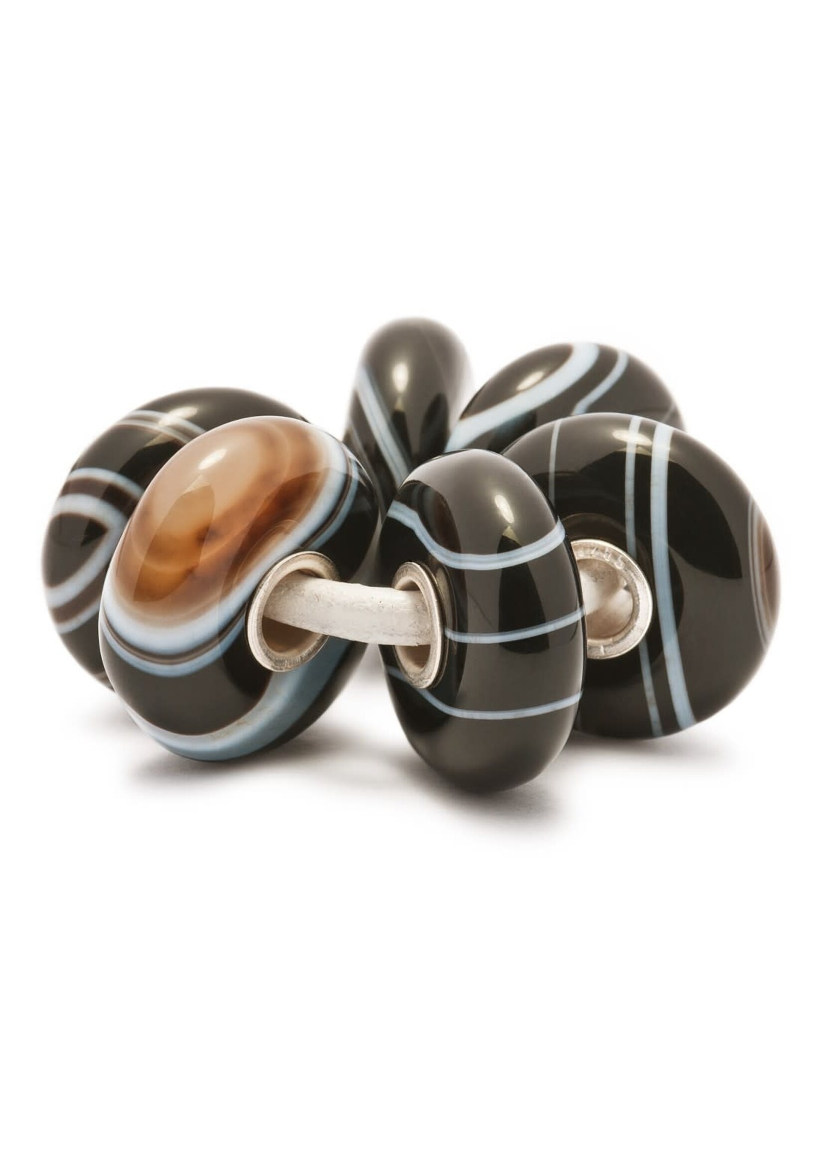 Trollbeads Set streep agaat