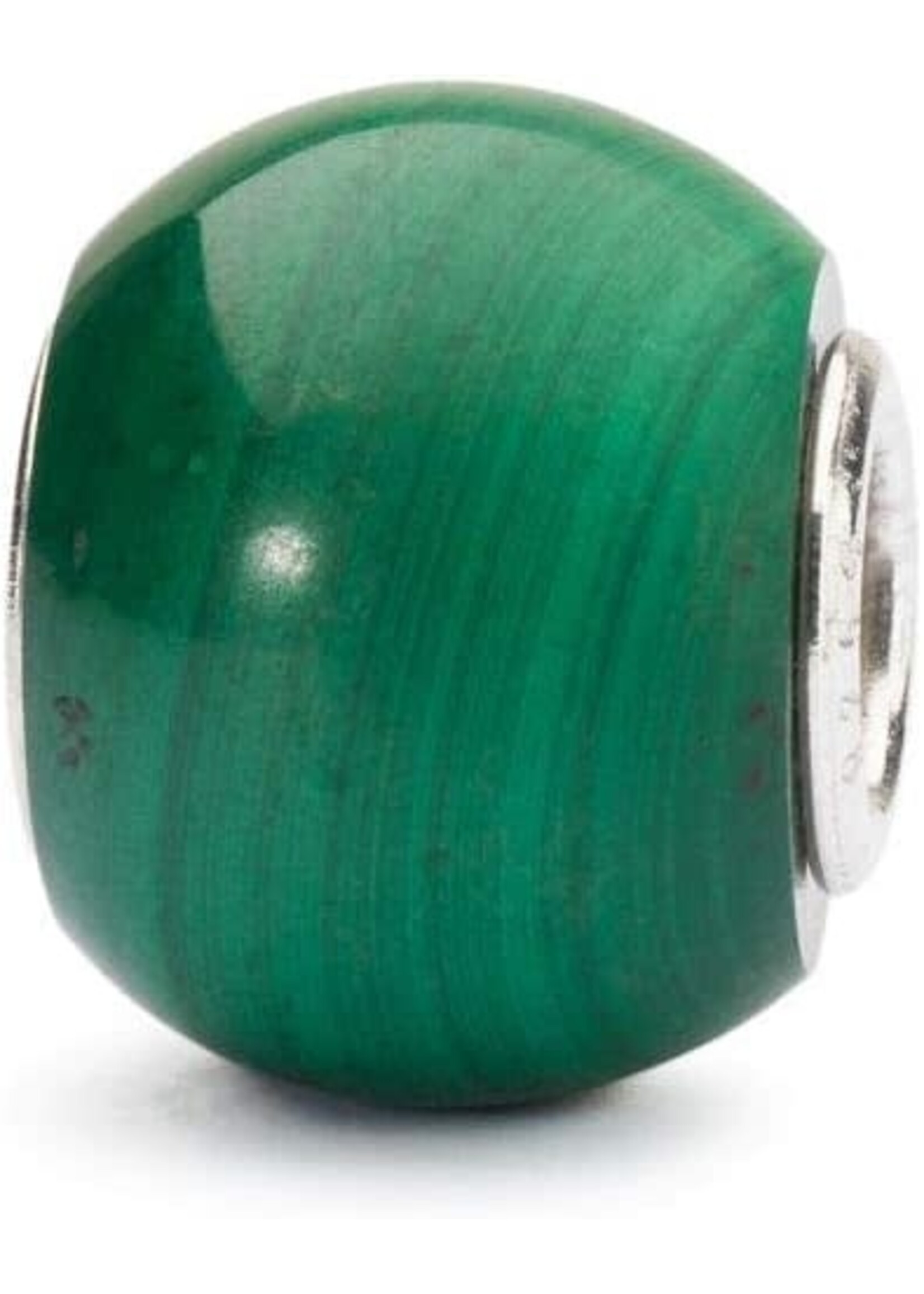 Trollbeads Trollbeads Bedel rond malachiet van edelsteen in de kleur groen, TSTBE-00020