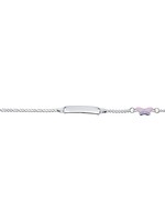 Lilly kindersieraden Lilly 104.0636.15 Armband Zilver vlinder graveerplaat 15cm