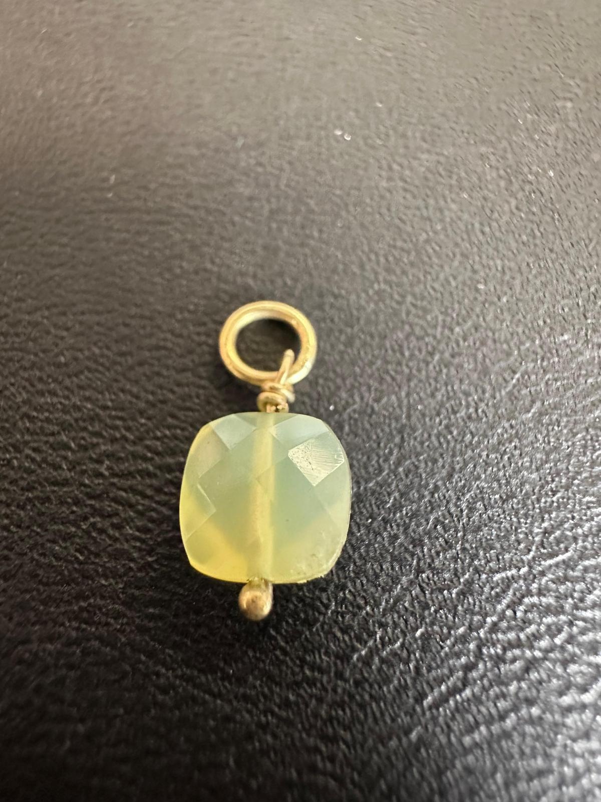 Gele Jade Kruisvormige Ketting Hanger