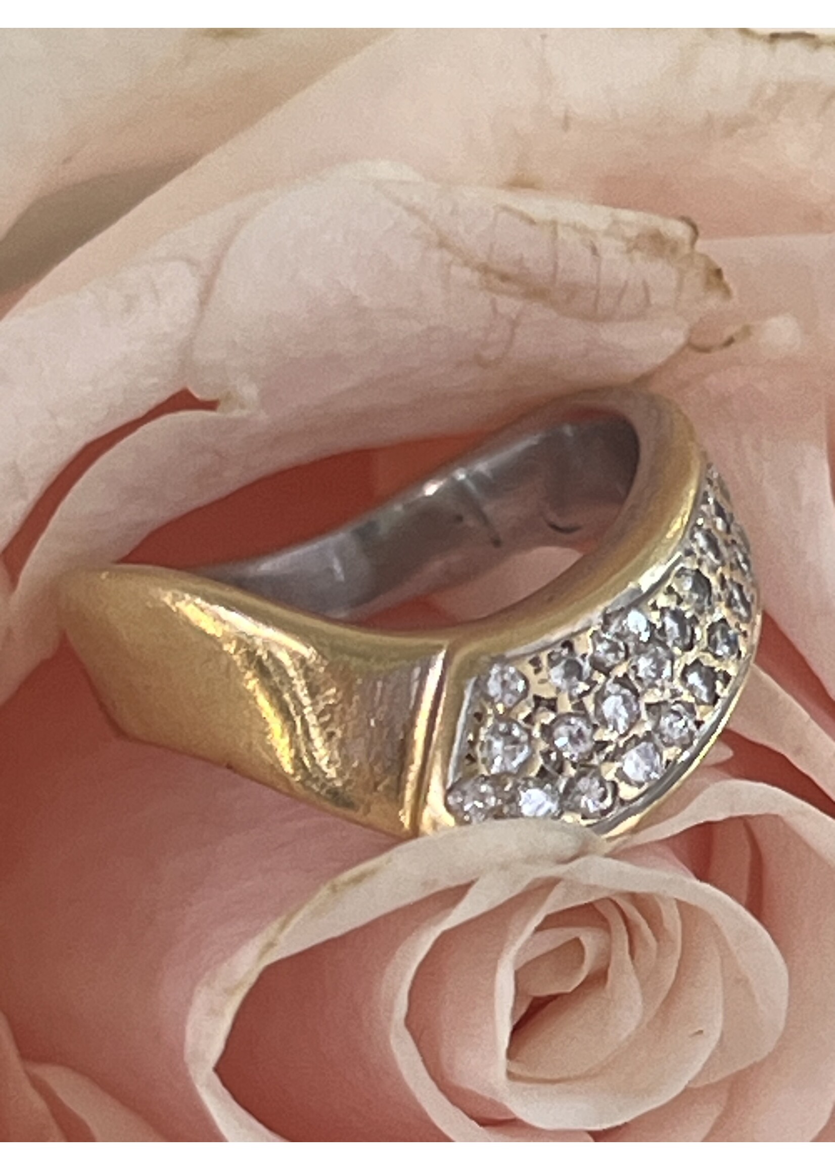 Vintage & Occasion Occasion 18k gouden slagring met diamant