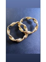 Vintage & Occasion Geelgouden wokkels met  motief