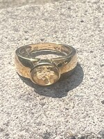 Vintage & Occasion geelgouden ring 8 k citrien - maat 17