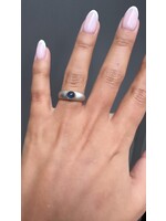 Vintage & Occasion ring met zilver en goud blauwe edelsteen