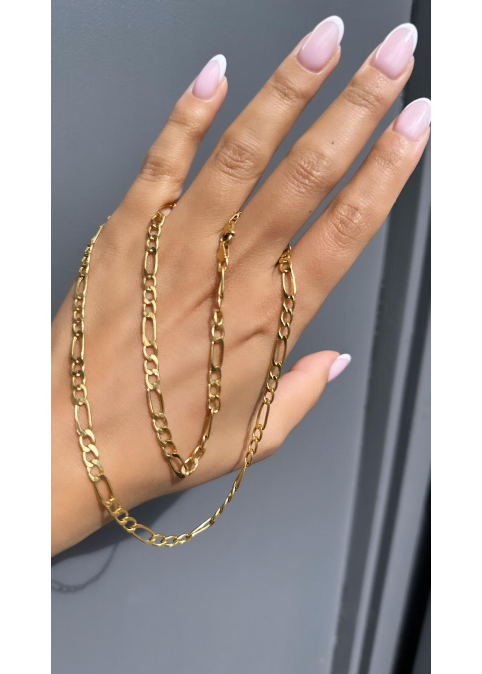 Vintage & Occasion Geelgouden figaro collier 10k - lengte 50 cm