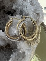 Vintage & Occasion Tricolor gouden 14k oorringen