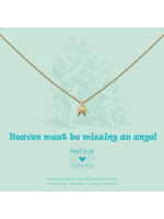 Heart to get Heart to get - collier angel wings gold plated, “Heaven must be missing an angel”