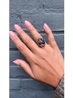 Vintage & Occasion Zilveren ring met markasiet en amethist