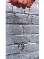 Vintage & Occasion Zilveren ketting met voetbal hanger