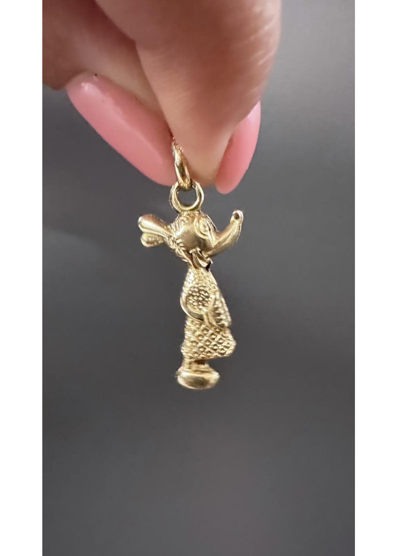 occ Geelgouden 14 k  Mickey mouse hanger