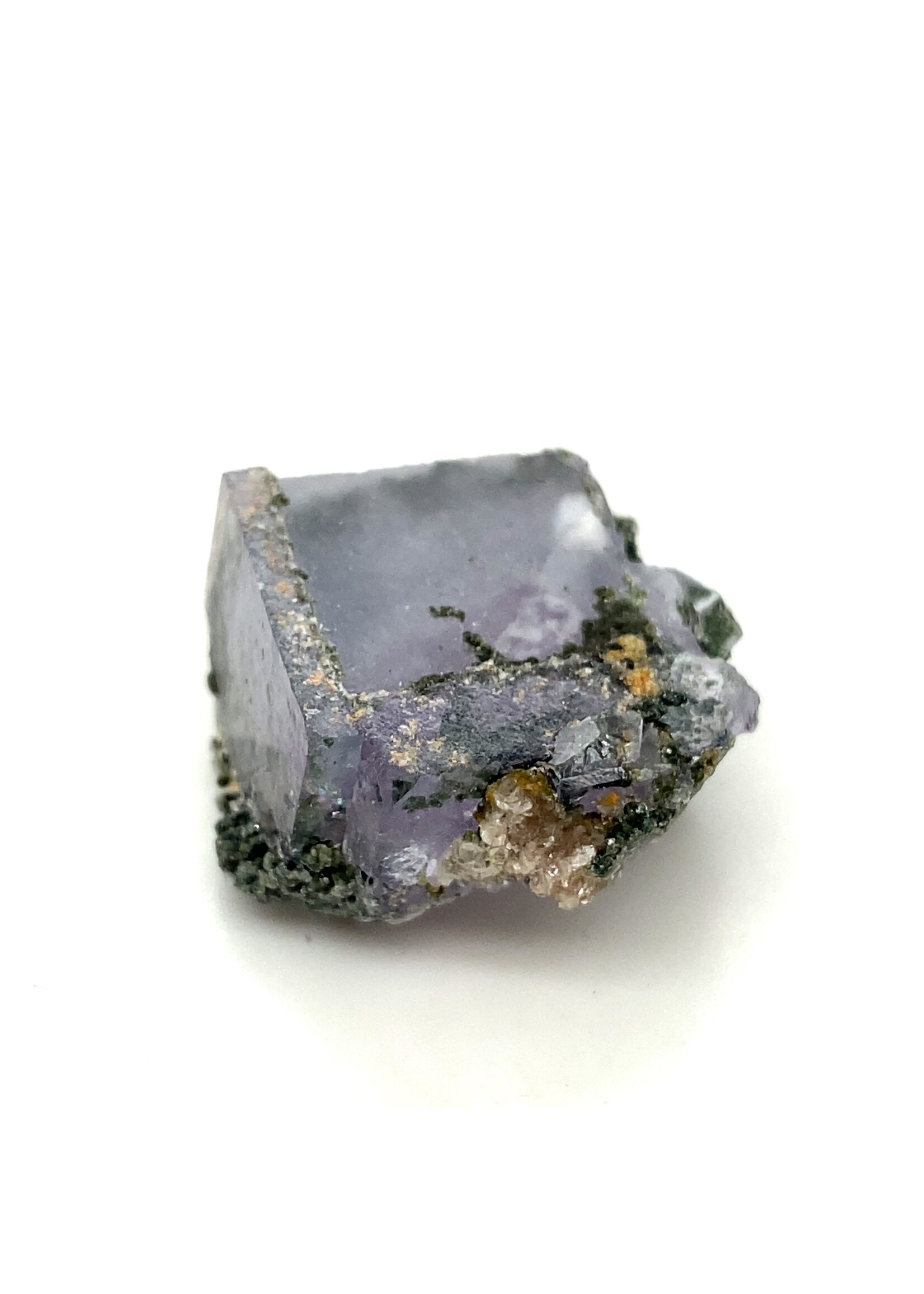 Cataleya jewels Fluoriet ruw kristal paars met moedergesteente