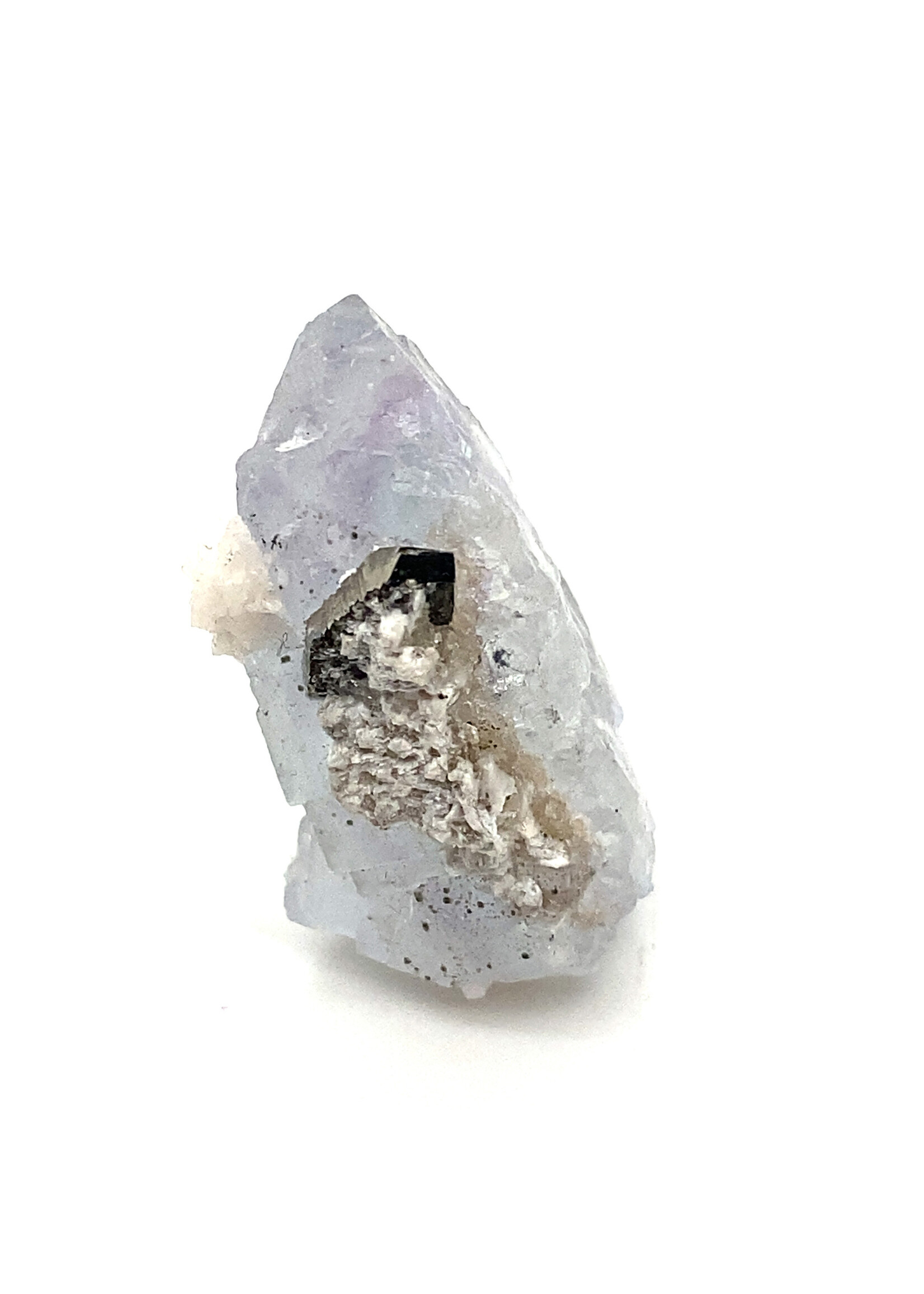Cataleya jewels Fluoriet ruw lichtpaars met pyriet kristal