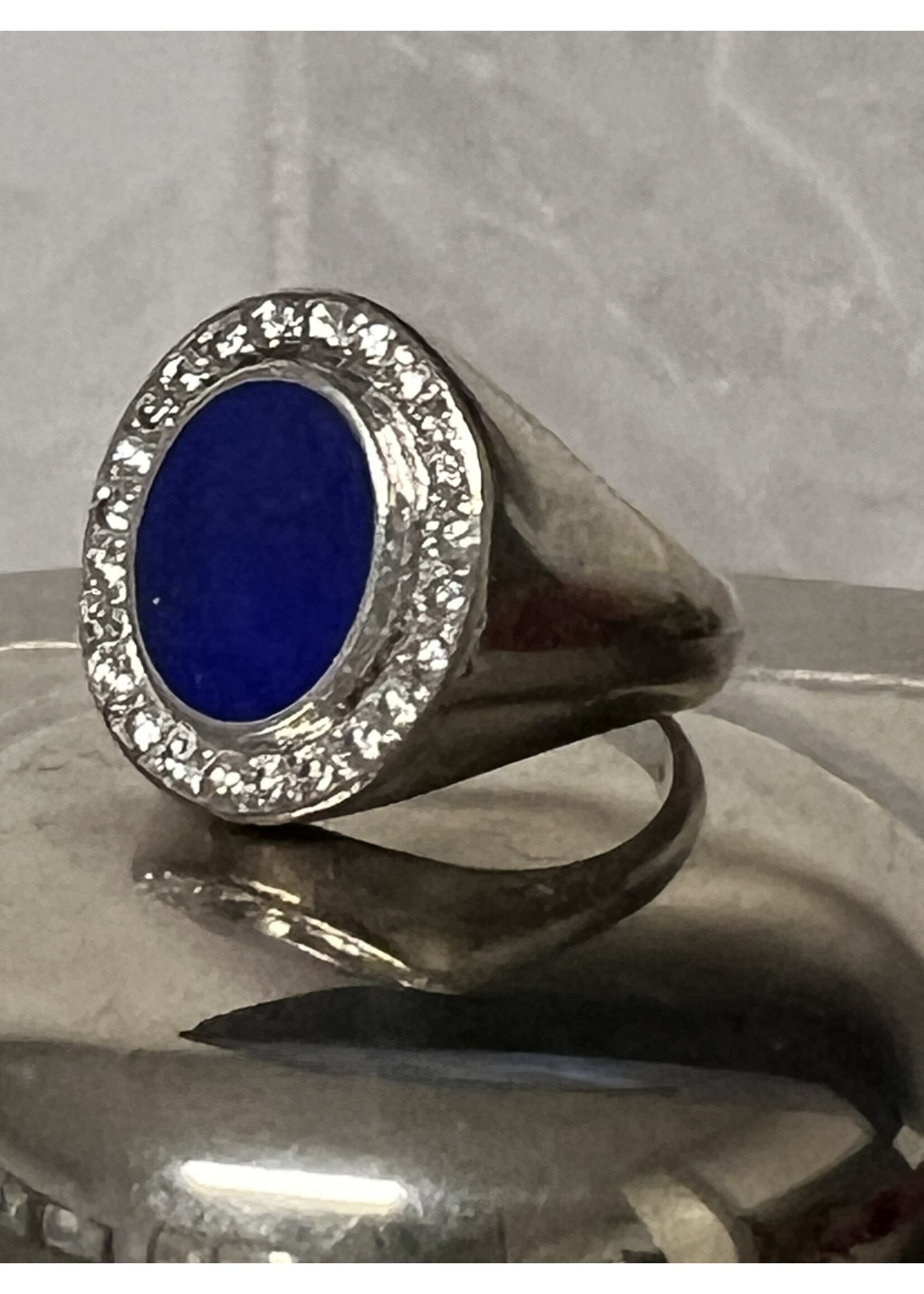 Vintage & Occasion Ring met briljant en lapis lazuli