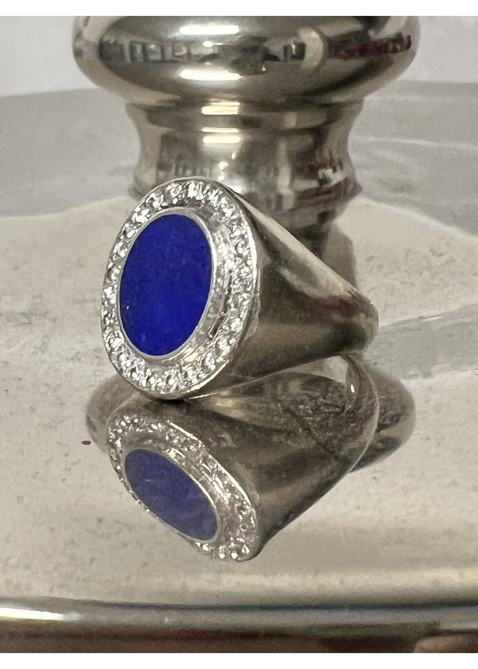 Vintage & Occasion Ring met briljant en lapis lazuli