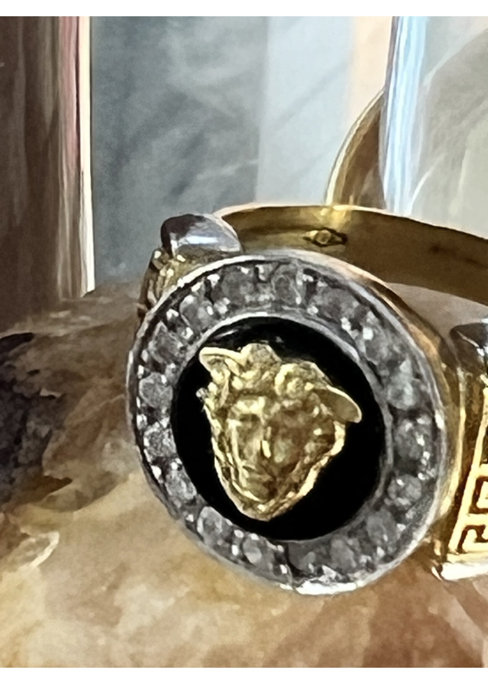 Versace ring zegelring met zirkonia - Juwelier Jansen