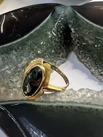 Vintage & Occasion Occasion gouden ring met hematiet facet