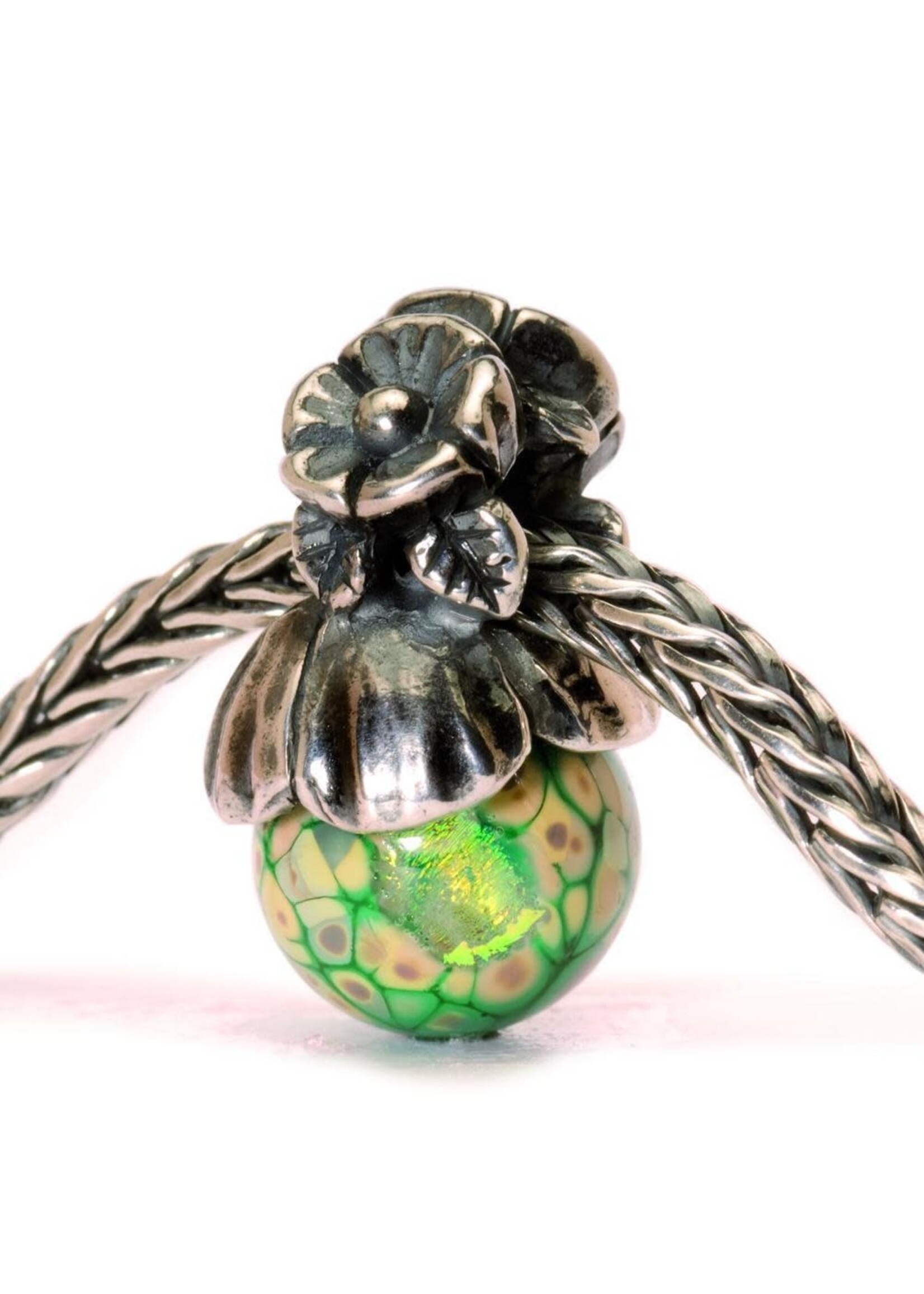 Trollbeads TROLLBEADS TAGBE-00106 KRAAL VERGEET-ME-NIET MET KNOP ZILVER/GLAS