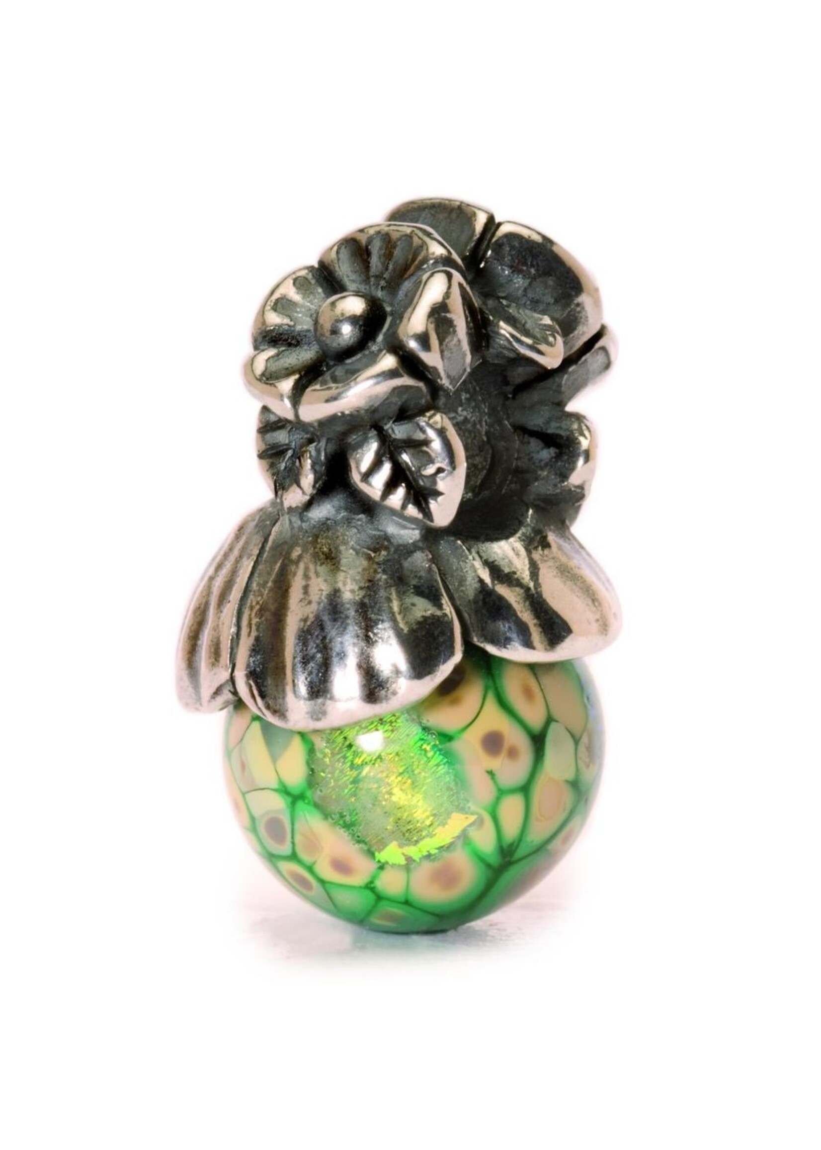 Trollbeads TROLLBEADS TAGBE-00106 KRAAL VERGEET-ME-NIET MET KNOP ZILVER/GLAS