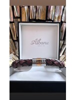 albanu Albanu herenarmband met staal en rosegoud