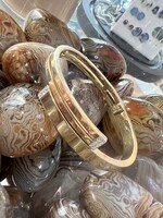 Vintage & Occasion Geelgouden 14k  armband bangle  vento met briljant