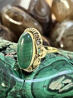 Vintage & Occasion Ring Malachiet geelgoud 14k