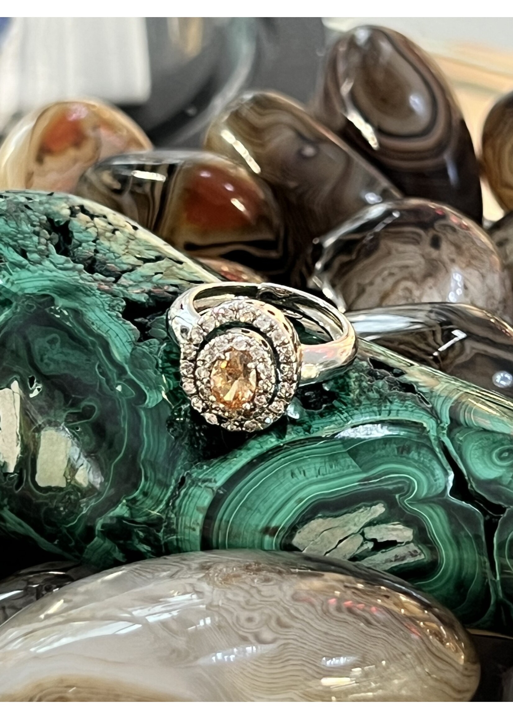 Vintage & Occasion Zilveren ring met zirkonia