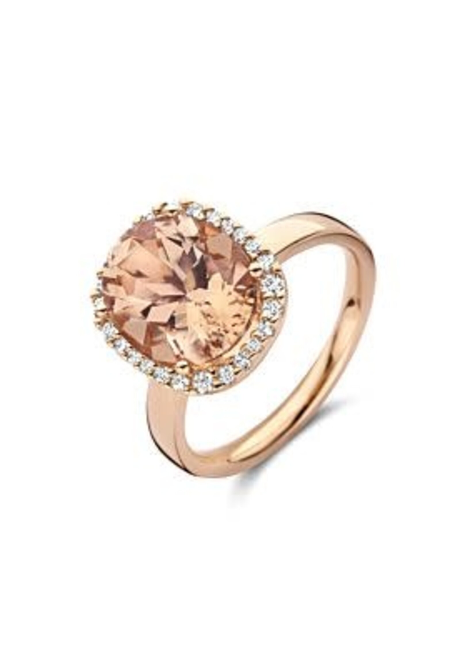 Cataleya jewels ring morganiet en diamant 0.25ct h si halo