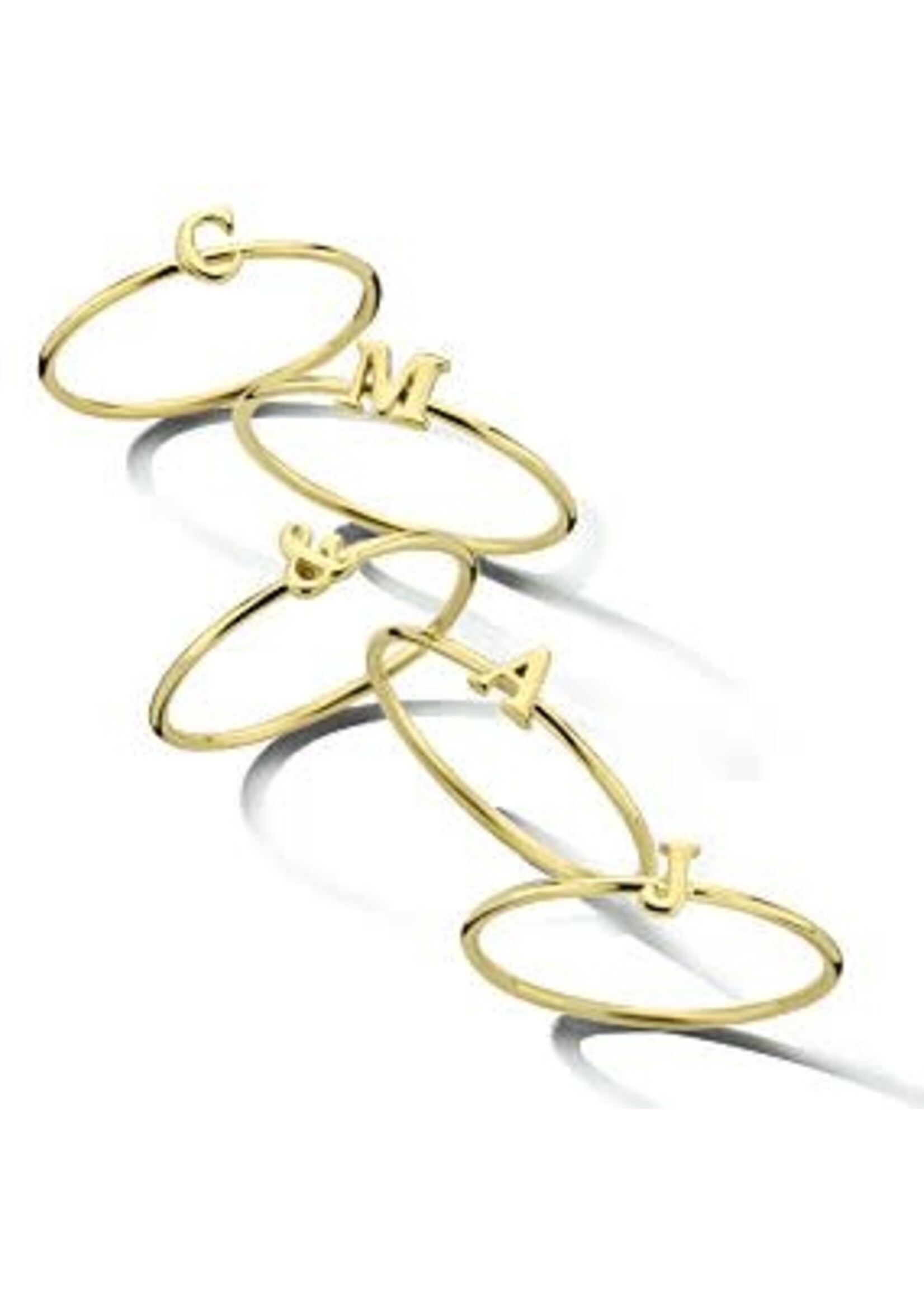 Cataleya jewels Gouden aanschuifring &-teken