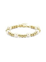 Cataleya jewels armband parel en bolletjes 17 + 3 cm