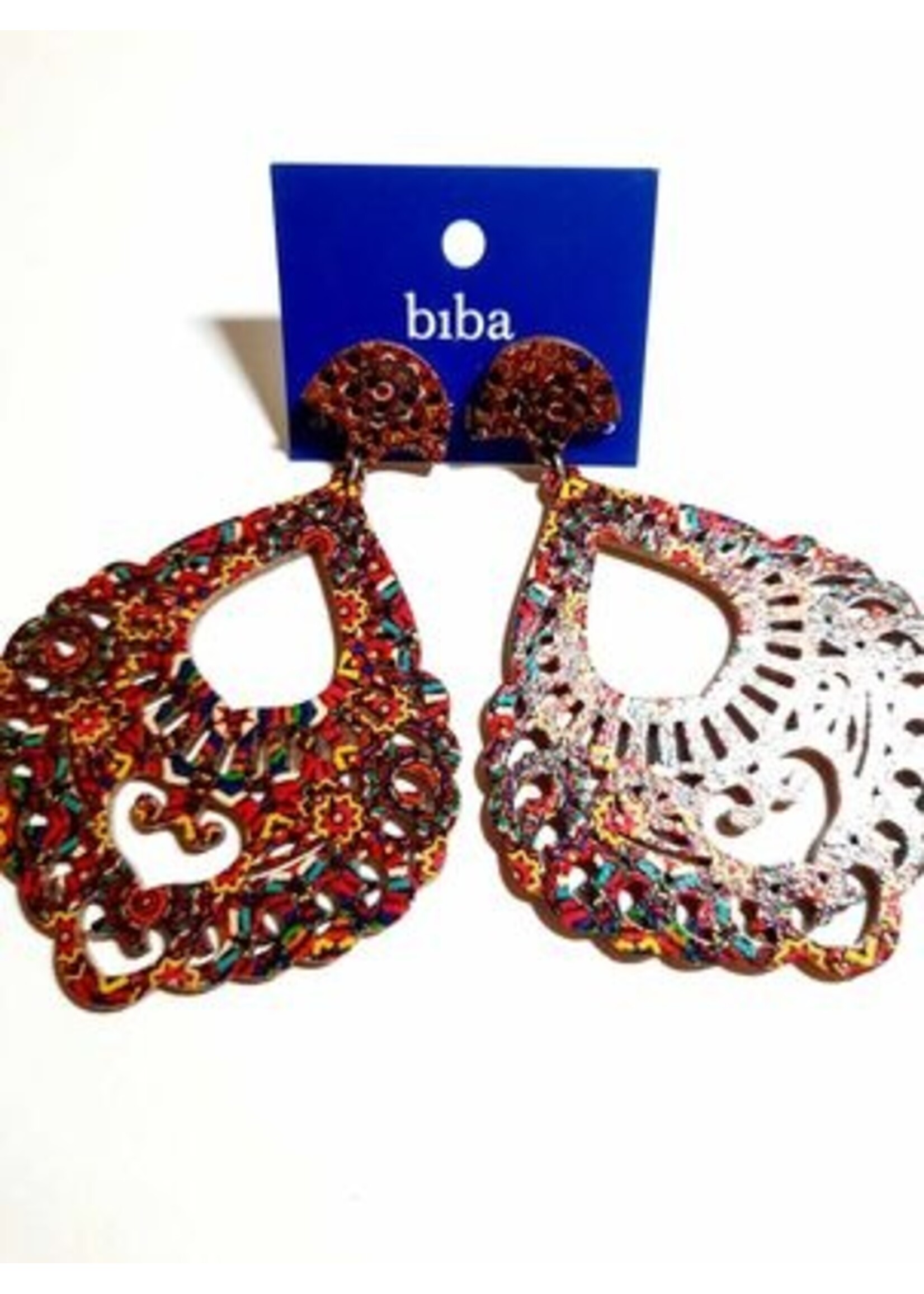 Biba Biba oorhangers hout Marrakesh mix kleur