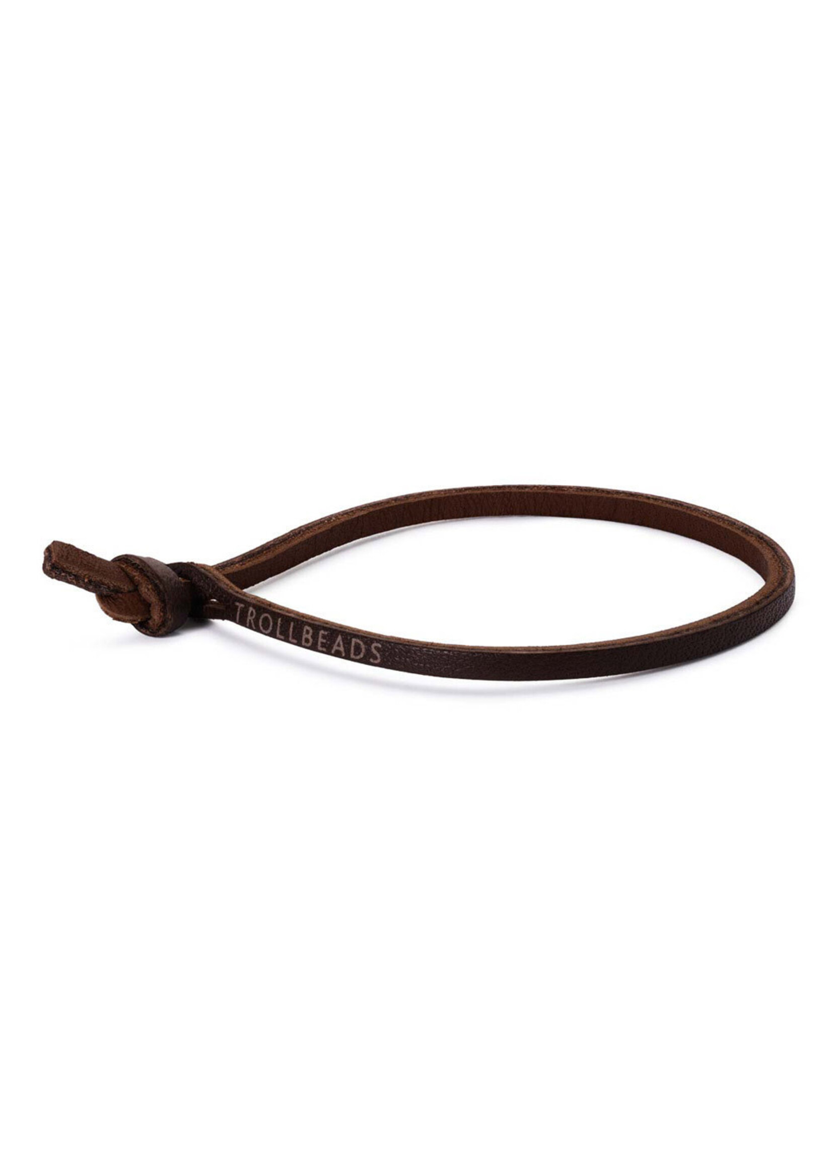 Trollbeads Trollbeads TLEBR-00057 armband bruin leder 29cm