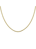 Cataleya jewels Zilveren goldplated collier bolletjes 1,5 mm 40 + 4 cm