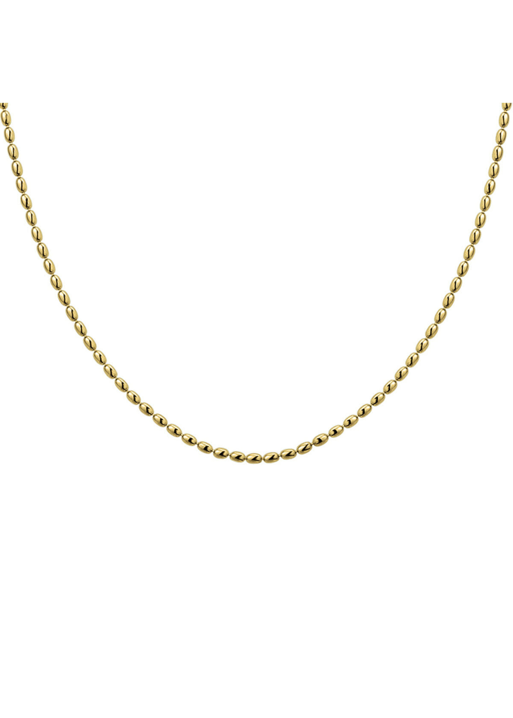 Cataleya jewels Zilveren goldplated collier bolletjes 1,5 mm 40 + 4 cm