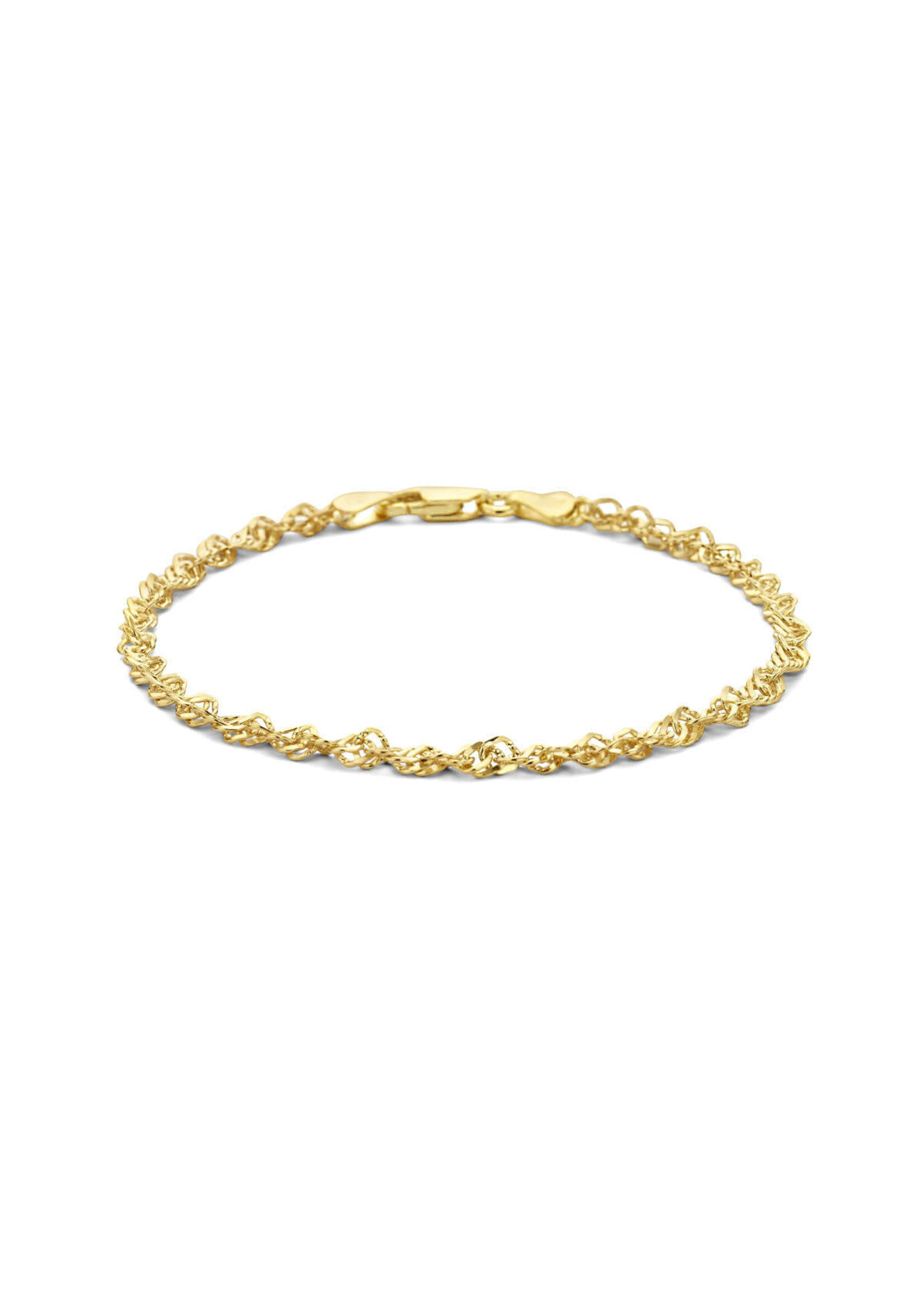 Cataleya jewels Zilveren goldplated armband singapore 2,75 mm 19cm