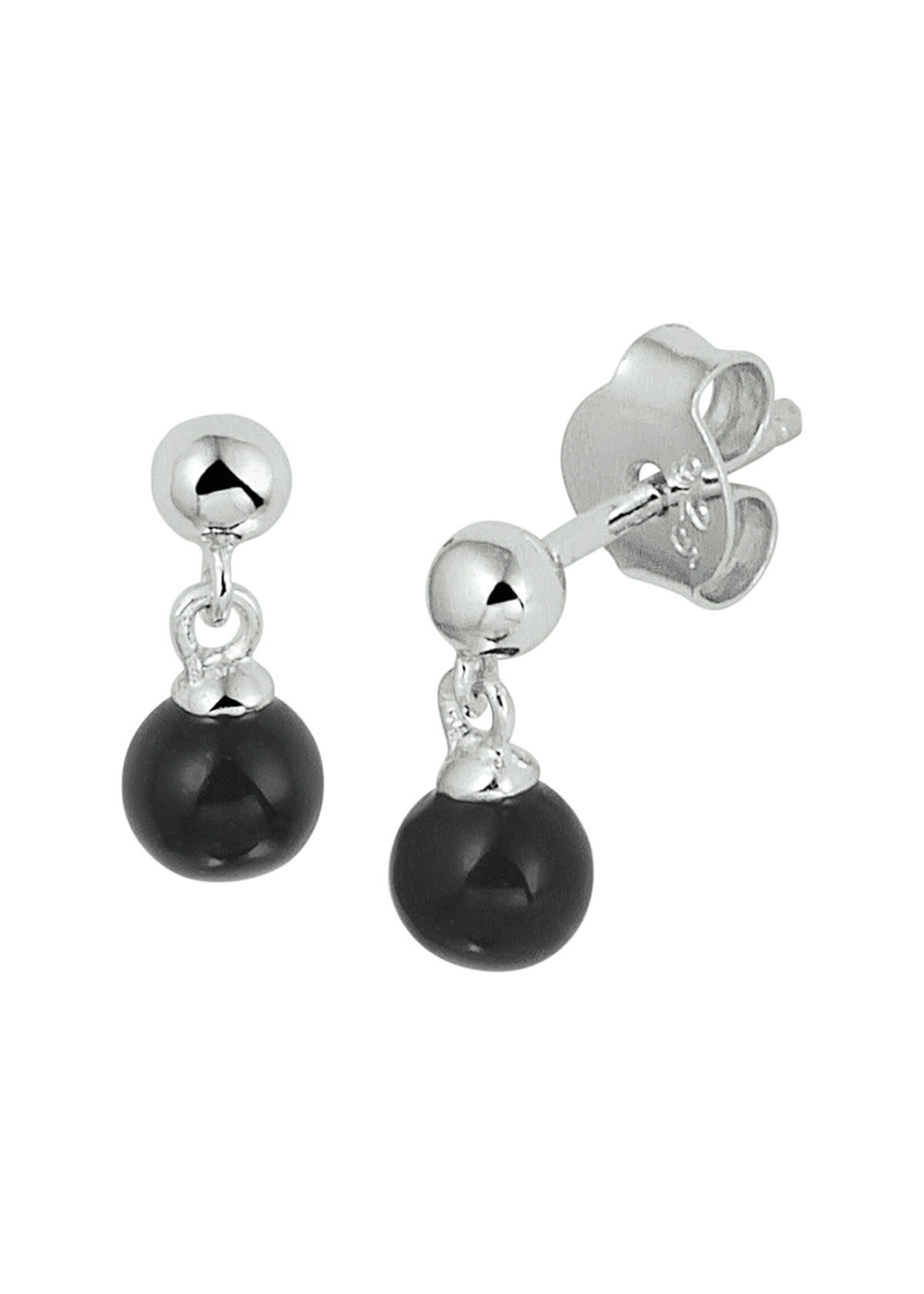 Cataleya jewels Zilveren oorhangers onyx