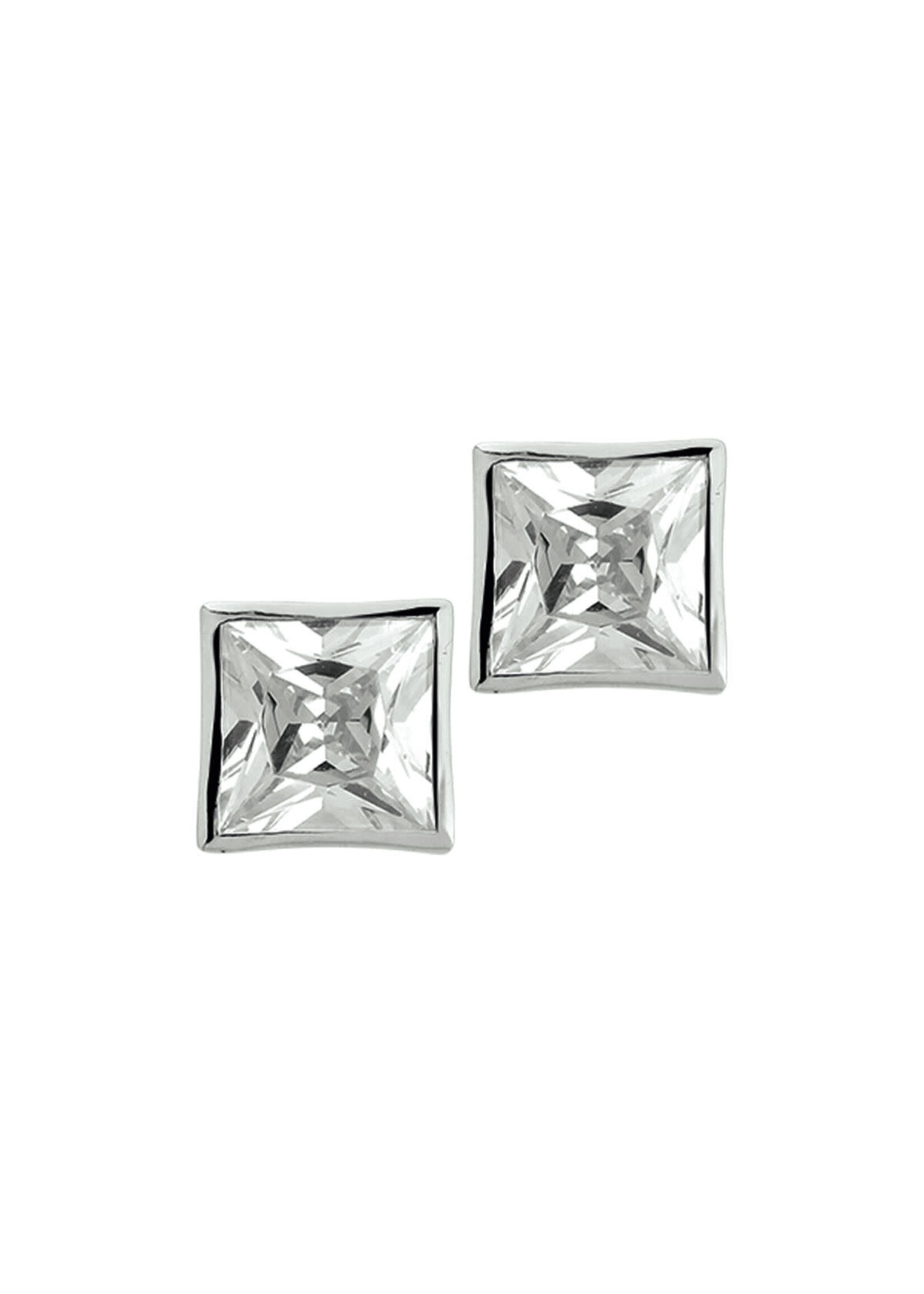 Cataleya jewels Zilveren oorknoppen zirkonia 10mm