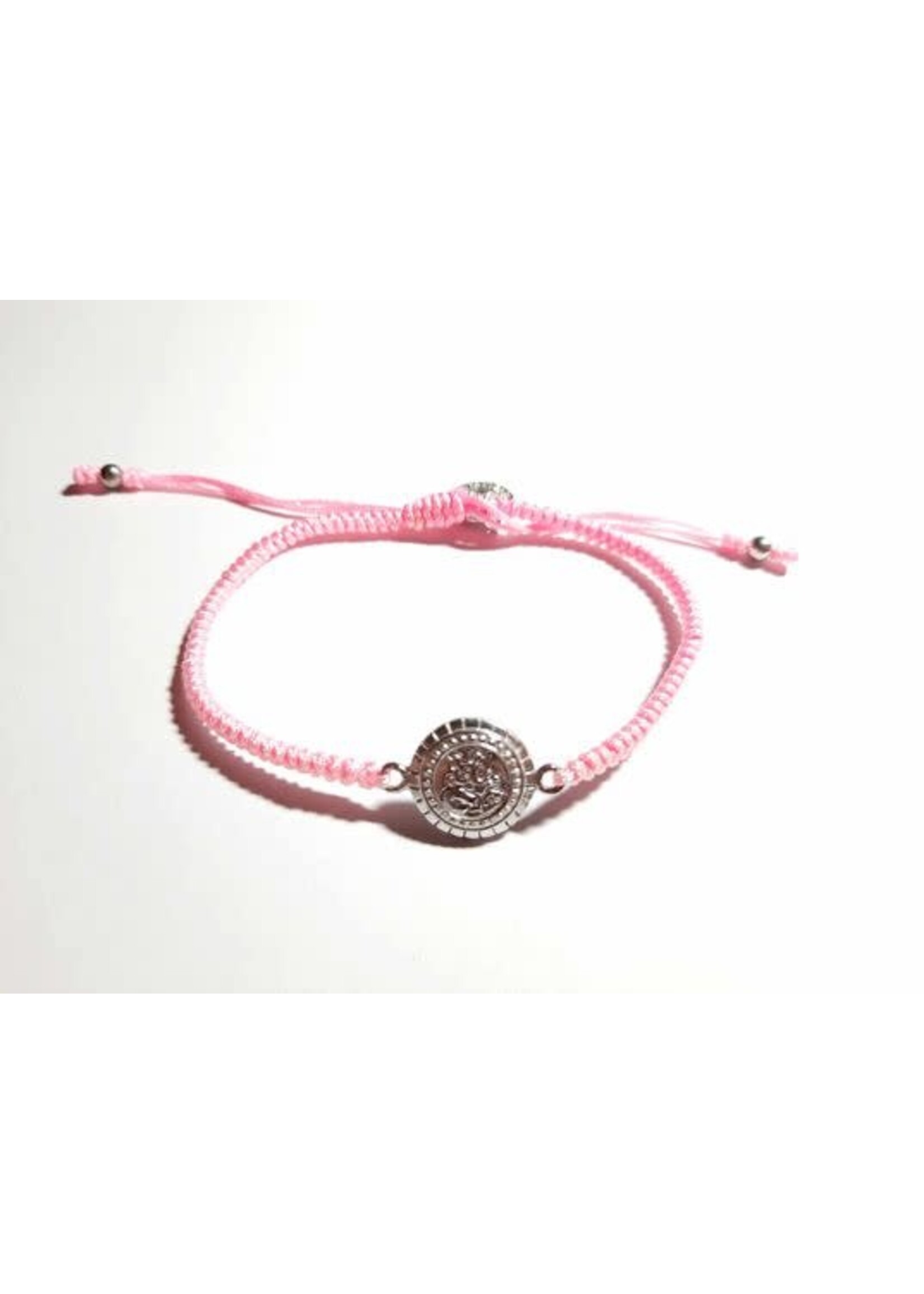 Barong Barong Barong Barong armband met schuifknoop en koord roze