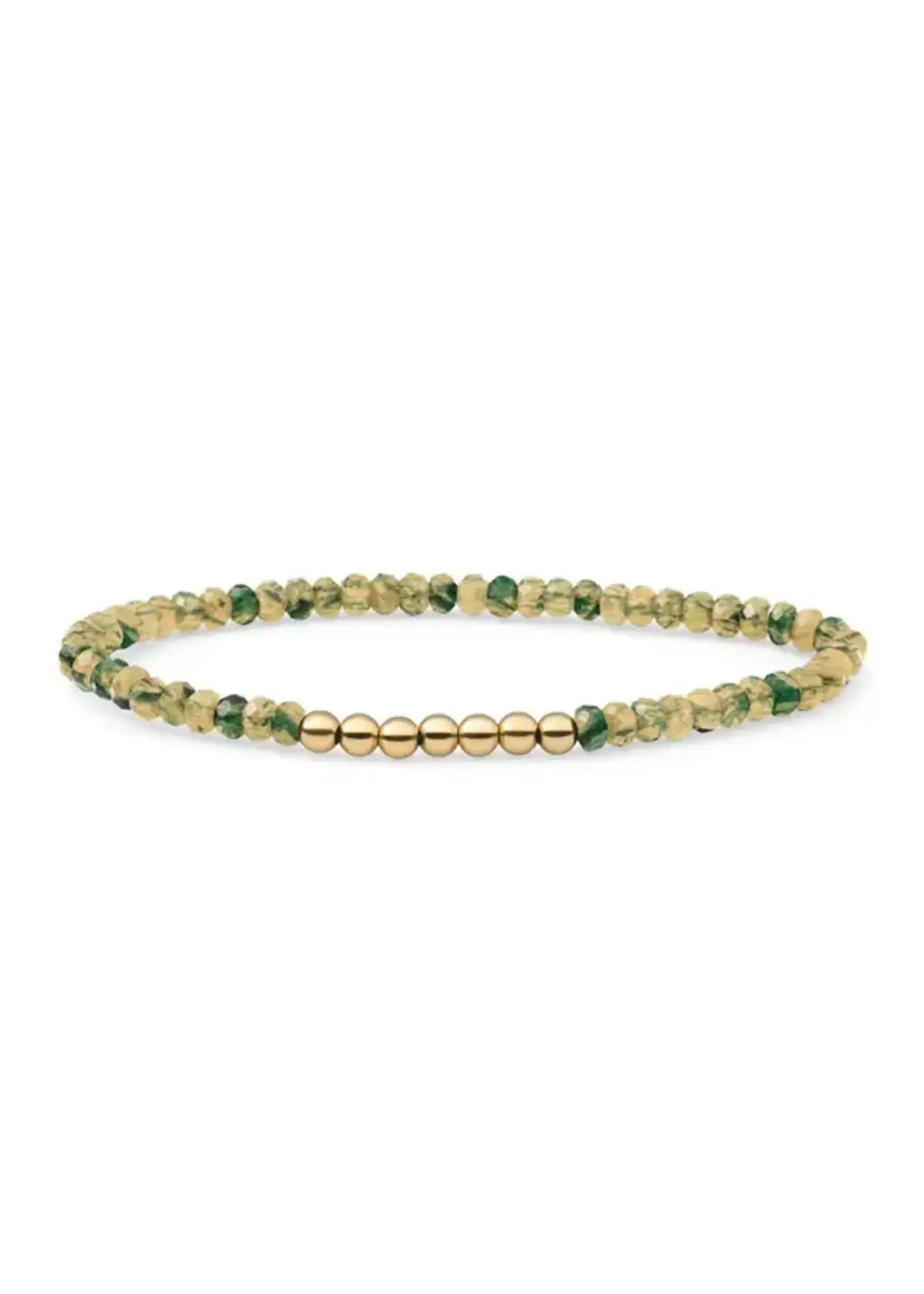 Sparkling Jewels Sparkling Ya'an green jade reverse universe bracelet SB-G-4MM-RLI-G55