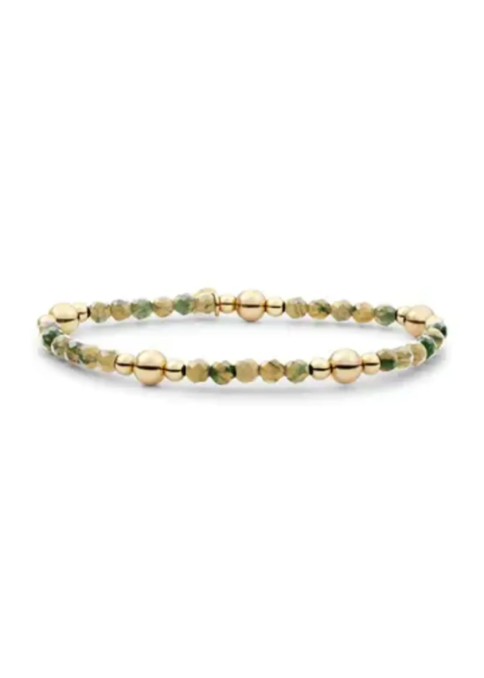 Sparkling Jewels Sparkling Ya'an green jade bold mix bracelet BLK01G-G55