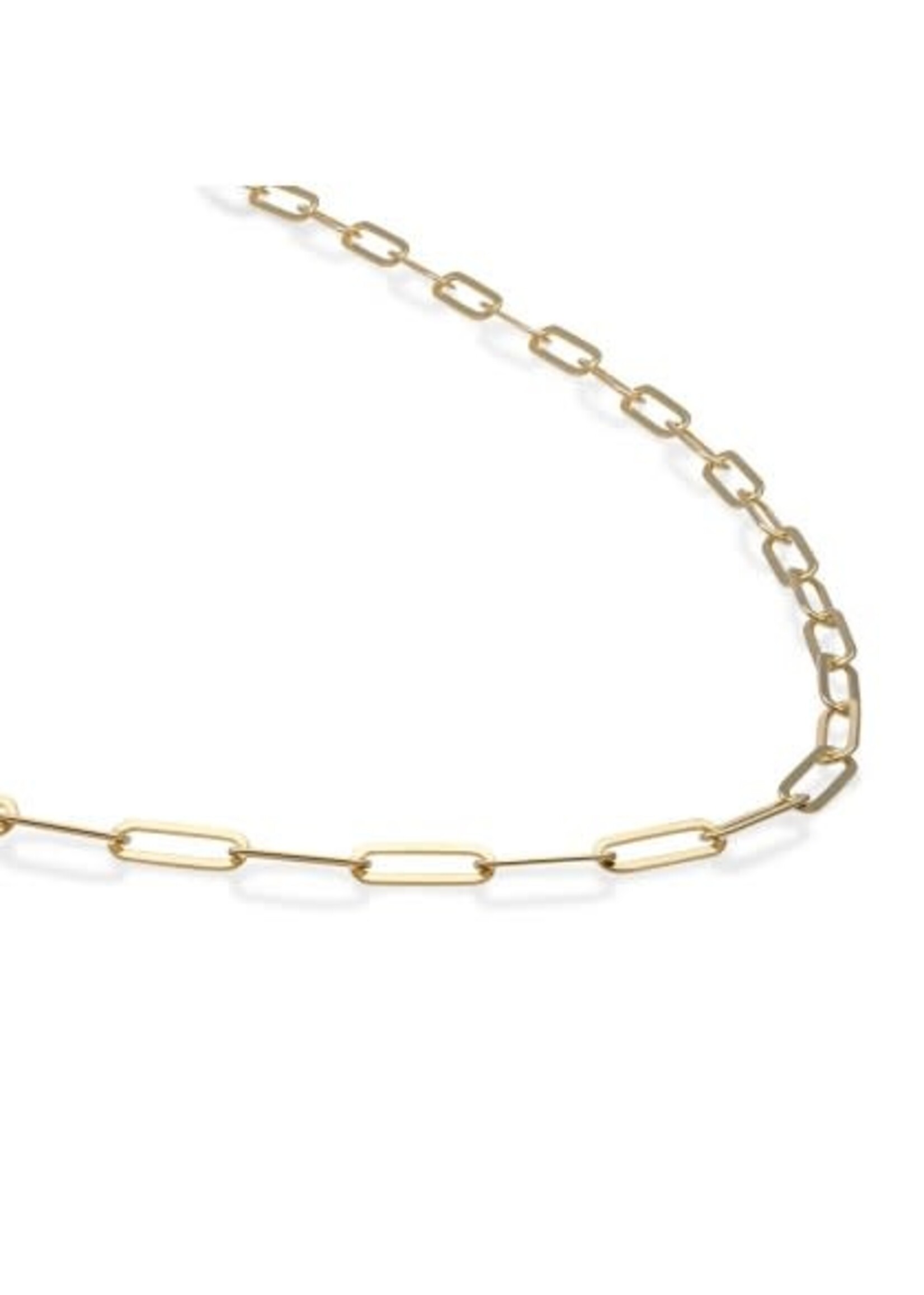 Sparkling Jewels Sparkling Lung link necklace | Gold Plated SN-LGG-045