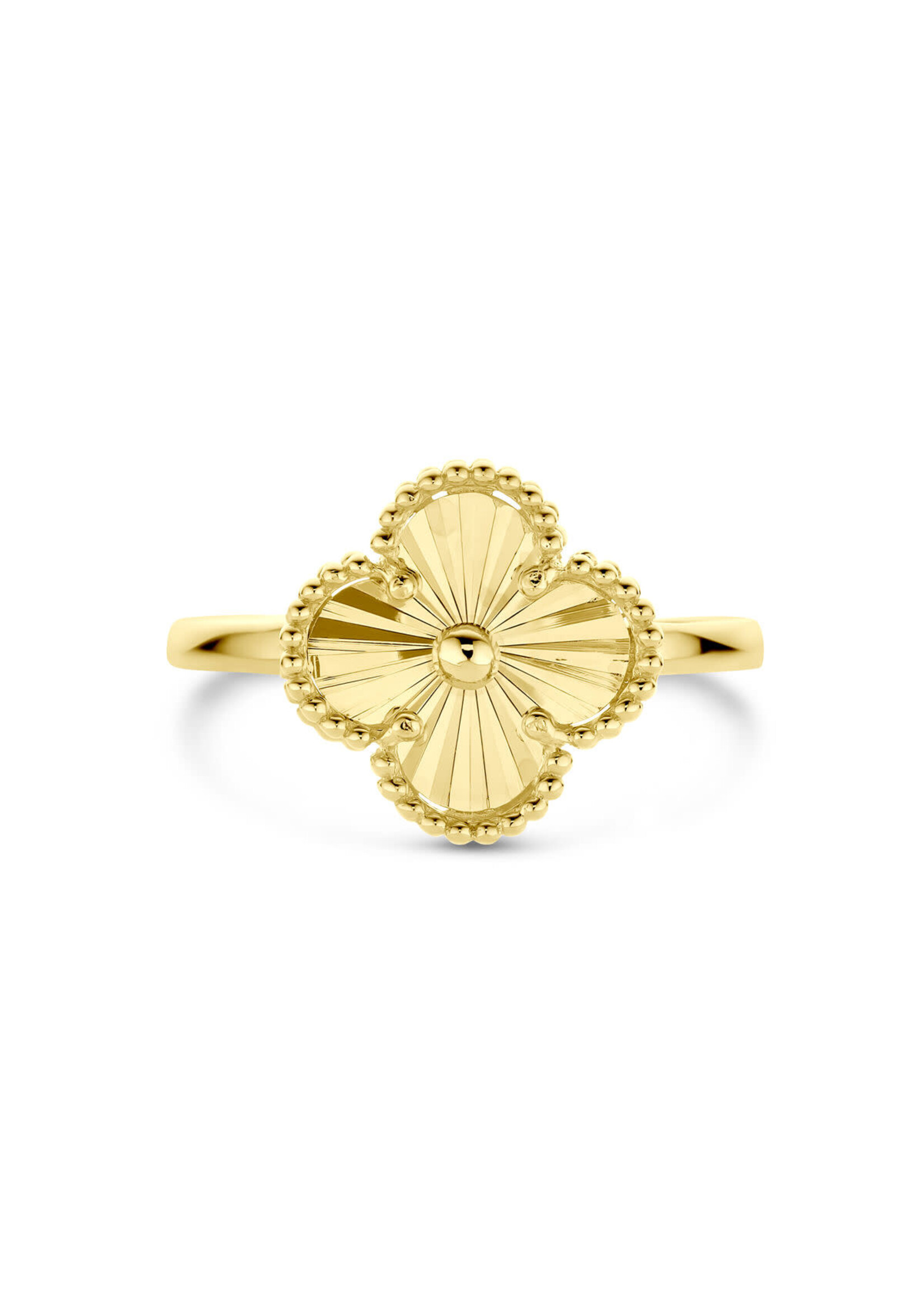 Cataleya jewels Gouden ring bloem gediamanteerd