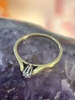 Vintage & Occasion Bicolor ring met groei briljant 0.05ct