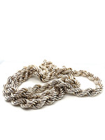 Vintage & Occasion Occasion rope zilveren collier koord