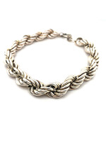 Vintage & Occasion Occasion zilveren rope koord armband