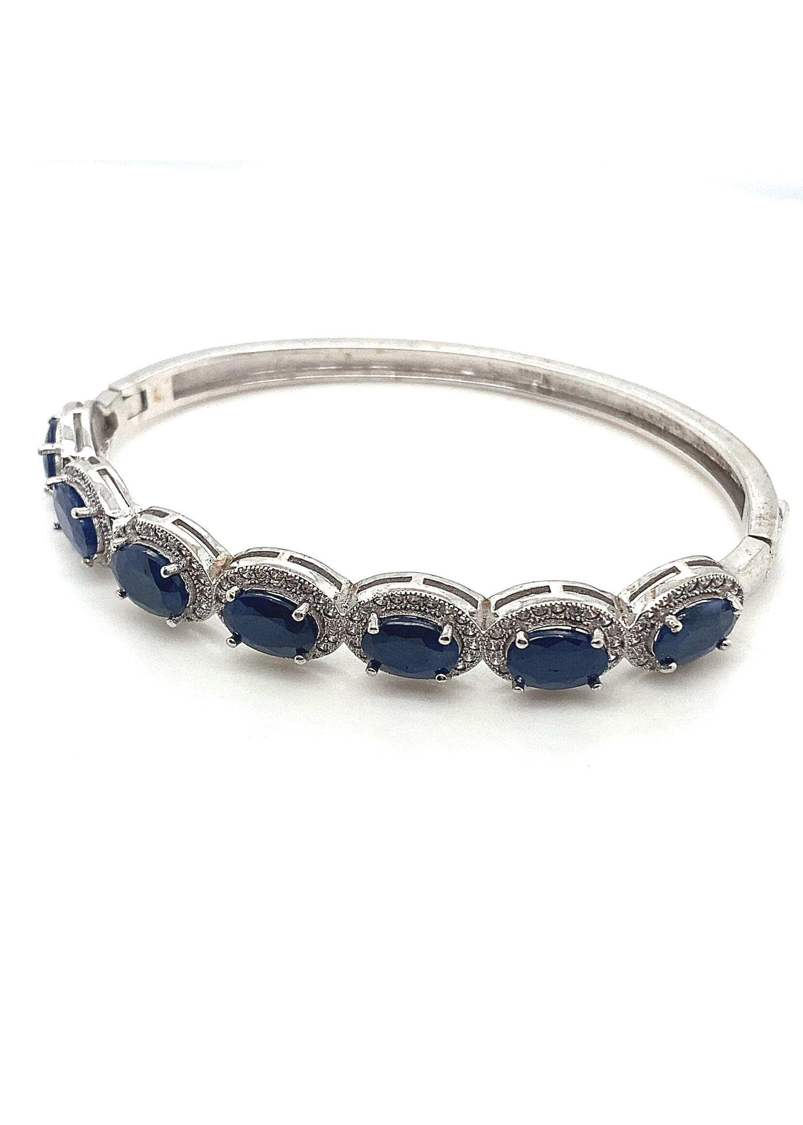 Vintage & Occasion Occasion zilveren bangle met zirkonia