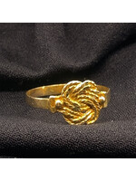 Vintage & Occasion Gouden mattenklopper ring