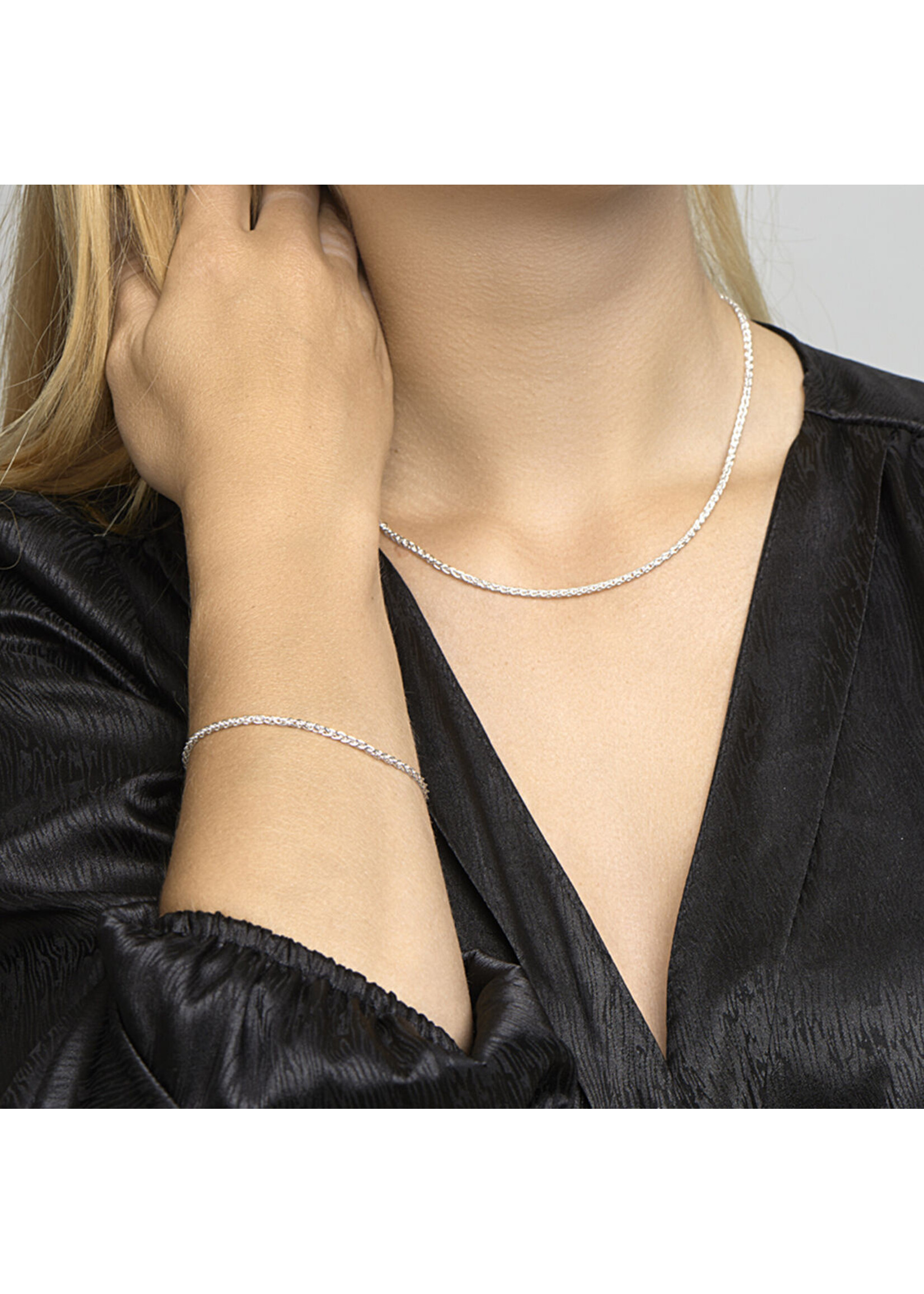 Cataleya jewels Zilveren vossenstaart armband 19cm 2,5mm